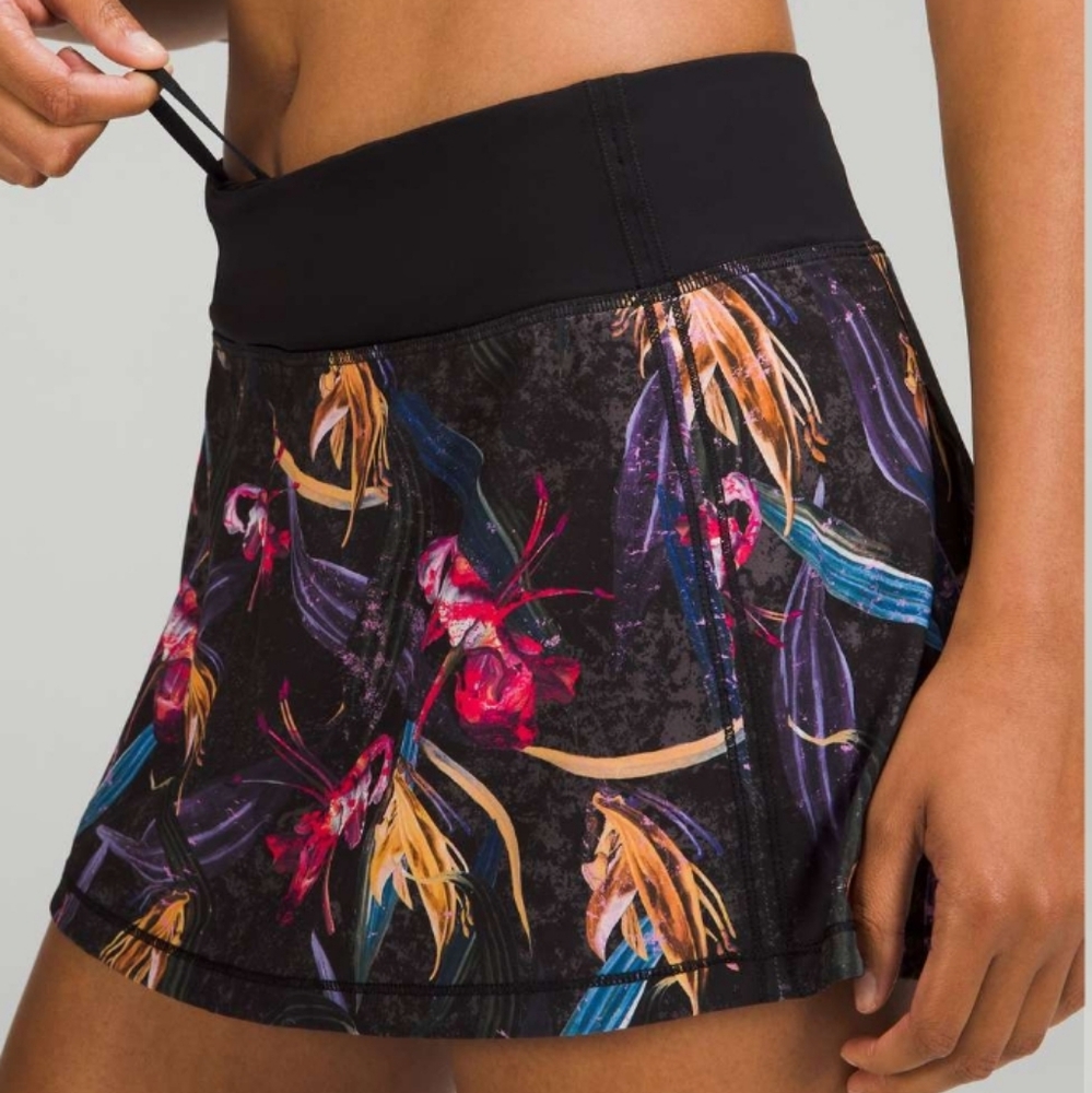 Lululemon Pace Rival Mid-Rise Skirt Veiled Floral Size 14 - Picture 3 of 12